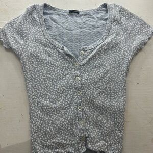 Brandy Melville blue baby tee